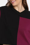 Rosaline Crop Length Loungewear Top - Black Beauty — thumbnail 5